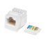Вставка Keystone Jack RJ-45(8P8C), категория 5e, без инструмента Toolless, белая Cabeus KJ-RJ45-Cat.5e-Toolless