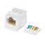Вставка Keystone Jack RJ-45(8P8C), категория 5e, без инструмента Toolless, белая Cabeus KJ-RJ45-Cat.5e-Toolless