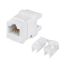 Вставка Keystone Jack RJ-45(8P8C), 180 градусов, категория 5e, Dual IDC (110&Krone type), белая Cabeus KJ-RJ45-Cat.5e-180