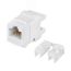 Вставка Keystone Jack RJ-45(8P8C), 180 градусов, категория 5e, Dual IDC (110&Krone type), белая Cabeus KJ-RJ45-Cat.5e-180