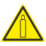 Знак W 19 ''Газовый баллон'' 150х150х150 мм, пластик ГОСТ Р 12.4.026-2001 EKF pn-w-19