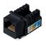 Вставка Keystone Jack RJ-45, категория 6, заделка тип 110, черная Cabeus KJ-RJ45-Cat.6-90-BK