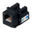 Вставка Keystone Jack, RJ-12(6P6C), угол 90 градусов, 110 IDC, черная Cabeus KJ-RJ12-90-BK