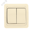 Лондон Выключатель двухклавишный 10А бежевый EKF EEV10-023-20