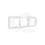 Рамка 3 поста Валери горизонтальная белая Универсал ВР003Г