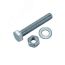 Болт DIN933 8.8 с шестигранной головкой оцинк. М8х70 + гайка + шайба (2 шт) Tech-Krep 130187
