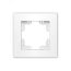 Рамка одноместная горизонтальная серия Афина белая (еврослот) Универсал A0053