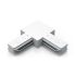 Коннектор для трековых шинопроводов угловой (L) белый однофазный Gauss TR108