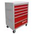 Тележка инструментальная 6-ти полочная (серая с красными ящиками) Thorvik 053402