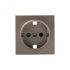 Валенсия лицевая панель розетки 1-местной с/з 16А графит с защ. штор. EKF ESR16-L-028-60