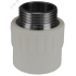 Муфта переходная с наружной резьбой 20 x 3/4 (100/25)  СЕРАЯ VALFEX 10130120Г
