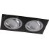 Светильник ИВО-2х50w G5.3 поворотный прямоугольный черный-хром FERON 32641