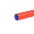 Труба гладкостенная трехслойная полимерная д. 200мм толщ. 9,6 мм, SN8 отрезок 11,7м, цвет красный
