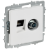 BRITE Розетка двойная TV+RJ45 кат.5E РТВ/РК12-БрАБ арктический белый IEK