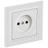 BRITE Розетка 1-местная без заземления без защитных шторок 10А в сборе РСР10-1-0-БрАБ арктический белый IEK