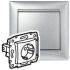 VALENA DIY Розетка 1-местная с заземлением без защитных шторок 16А алюминий