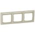 VALENA Рамка 3-местная слоновая кость (золотой штрих)