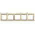 VALENA DIY Рамка 5-местная слоновая кость (золотой штрих)
