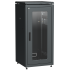 ITK LINEA N Шкаф сетевой 19" 28U 600х600мм стеклянная передняя дверь черный