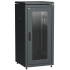 ITK LINEA N Шкаф сетевой 19" 18U 600х800мм стеклянная передняя дверь задняя металлическая черный