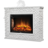 Портал для камина Quadro 30 из камня белый песчаник и белая эмаль Firelight Quadro 30 WW