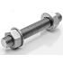 Шпилька 2''-8UNх430 40Cr ASME B18.31.2 с 2мя      гайками 2''-8UN 40Cr ASME B18.2.2 ОМ Групп 2Х430/2Г40CRASME