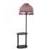 Светильник напольный НТБ 11-60-103 со столиком овал венге абажур ретро прямой пыльная роза кисти ЭРКАДО 301128