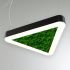Светильник светодиодный RVE-LBX-MOSS-TRIO-SOFT-1400-P (треугл. закругл. со мхом 1400x1246x100мм S80мм 104Вт 4000К черный ) RVElektro RVE00000600