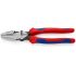 Плоскогубцы электромонтера Linemans Pliers резка - проволока средней твердости 46мм твердая проволока 3мм L=240мм двухкомпонентные рукоятки цвет черны Knipex KN-0902240