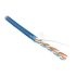 Кабель витая пара неэкран. U/UTP категория 5e 4 пары (24 AWG) одножильный (solid) LSZH синий Hyperline 273506