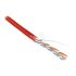 Кабель витая пара неэкран. U/UTP категория 5e 4 пары (24 AWG) одножильный (solid) LSZH красный Hyperline 273511