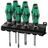 Набор отверток Kraftform Plus Lasertip + подставка 7 предметов. 335/350/367/7 Rack WERA WE-320540