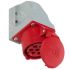 Розетка настенная 16A/400V/6P+E/IP44, никелированные контакты PCE 117-6v