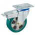 Колесо поворотное, с тормозом, диаметр 160мм, грузоподъемность 500кг, полиуретан TR- ROLL, алюминий Tellure Rota 627404
