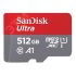 Карта памяти 512GB MicroSD Ultra UHS I, U1, SDXC, 150 МБ/с, Class 10 SanDisk SDSQUAC-512G-GN6MN