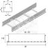 Кабельный лоток лестничного типа серии LIGHT, высота - 110 мм, ширина - 500 мм, длина - 3000 мм, кратность - 3м, SZ - Оцинкованная сталь (методом Send Vergokan KLL110.500