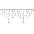 Гирлянда светодиодная Айсикл (бахрома) 4,0х0,6м, с эффектом мерцания, черный провод КАУЧУК 2,3 мм, 230В, диоды теплый белый, 128 LED Neon-Night 255-236-6