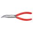 Длинногубцы с режущими кромками (плоскогубцы радиомонтажные) полукруглые губки 40° рез: проволока средней твёрдости 25 мм твёрдая проволока 16 мм L-16 Knipex KN-2521160SB
