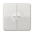 Клавиши для сдвоенных выключателей с подсветкой  светло-серые JUNG CD595KO5LG