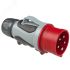 Вилка кабельная фазоинвертор 16A/400V/3P+N+E/IP44/54 GRIP, безвинтовое подключение Вилка-Фазоинвертор кабельный 16A/400V/3P+N+E/IP44/54 GRIP Turbo Twi PCE 70153-6tt