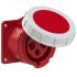 Розетка встраиваемая 32А/400V/3P+E/IP67, фланец   75x75 PCE 3242-6