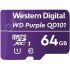 Карта памяти 64GB MicroSDXC Purple, Class 10, UHS-I U1 Western Digital WDD064G1P0C