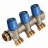 Коллектор VBS с синими вентилями, 3/4НР под евроконус, 3/4 - 3xEK Henco VBS050503-BL