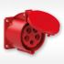 Розетка встраиваемая прямая 32А/400V/3P+N+E/IP67, фланец 75x75 PCE 3252-6