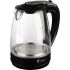 Чайник электрический LE-1514 на 1,7 л, материал стекло, пластик, цвет черный Leonord 107166