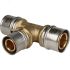 Тройник переходной 32х26х32 для металлопластиковых труб прессовой STOUT SFP-0005-322632