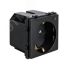 Розетка в рамку умная черная (47х47мм) Sibling Powersocket-1PB(S)