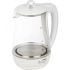 Чайник  электрический E-207, мощность 2200Вт, объем 1,7 л, материал корпуса стекло, пластик, цвет белый Energy ВиК 164160