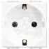 Розетка 2П с заземлением 10А/16А с защитными шторками 2 модуля BTicino N4141