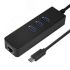Хаб 2 в 1, USB 3.1 Type C на RJ-45, USB 2.0 Greenconnect GCR-UC2CL01